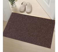 XUCHOU Indoor Door Mat 45 x 110 cm Non-Slippery Heavy Duty Stylish & Large Rubber Dust Grabbing Doormats for Inside, Front Back Door, Pets and Dogs, Brown