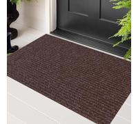 XUCHOU Washable Dirt Trapper Door Mats 40 x 135 cm Heavy Duty, Non-Slippery & Stylish Floor Mat Super Absorbent Entrance Mats for Inside, Front Back Door, Pets and Dogs, Brown