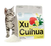 XuCuiHua Cassava Cat Litter Unscented 2.5kg, 100% Natural Corn & Cassava Plant-Based Clumping Litter, Solid Clumps, Easy Scoop, Low Dust, Chemical-Free, Suitable For Sensitive Cats