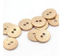 XUCZHAI 11mm Small Kids Shirt Gold Metal Buttons For Clothes Women Cuff Collar Decorative 2 4 Holes Sewing Accessories(2 Matte Golden)