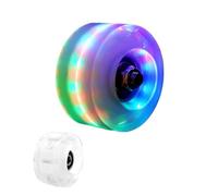 XUCZHAI 1PC82A 54x32mm Flashing Wheels Quad Roller Skates Wheels Light Fit Road Sliding Skating Rink Indoor Outdoor Accessories(White-1)