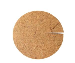 XUCZHAI 30/35/40/45/cm 3.0mm Thickness Coco Coir Fiber Tree Mulch Ring Protector Round Organic Weed Barrier Mat Flower Pot Plants Cover For Planter Window Box Flower Basket(45cm-10PCS)