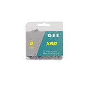 XUCZHAI 6/7/8 Speed Bike Chain,Bicycle For Most Bikes, Cycling Chains,Silvery/Golden/Rainbow/Brown Colors,116 Links(8S Silvery)