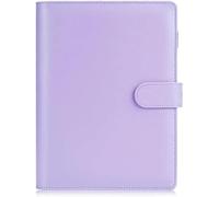 XUCZHAI A5/A6 Budget Binder Planner Notebook Cover PU Loose-leaf Handbook 6 Holes Diary Agenda Paper(Green,A5)