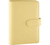 XUCZHAI A5/A6 Budget Binder Planner Notebook Cover PU Loose-leaf Handbook 6 Holes Diary Agenda Paper(Black,A6)