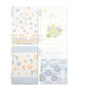 XUCZHAI B5 Loose-leaf Book Notebook Cute A5 Hand Ledger Cores Reusable Notepad Horizontal Line(Random 1book-04,B5)