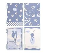 XUCZHAI B5 Loose-leaf Book Notebook Cute A5 Hand Ledger Cores Reusable Notepad Horizontal Line(Random 1book-06,A5)