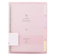 XUCZHAI Binder A4/B5/A5 Loose Leaf Spiral Paper Diary Removable Simple Thickened Coil Shell Notebook(Pink,A5)