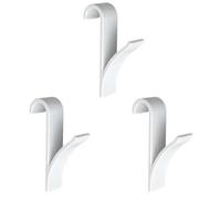 XUCZHAI Kitchen Bathroom Hanger Clips Storage Racks White Clear Towel Radiator Rail Clothes Scarf Hooks Holder(White 3 pcs)