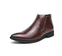 XUCZHAI Men's Shoes Chelsea Boots Version Of All Stylish(Brown,41)