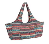 XUCZHAI National Style Printed Canvas Large Capacity Hand Bill Lading Shoulder Yoga Bag(Multi)