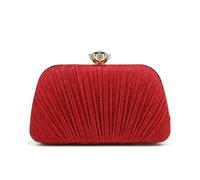 XUCZHAI Shell Design Women Clutch Bags Gathered Sequins Evening Diamonds Metal Chain Handbags Banquet Dinner Ball Handbag(YM7656ROSE)