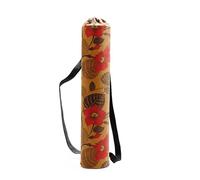XUCZHAI Woman Yoga Bag Yoga Mat Bag Men Sports Mat Bag Printed Canvas Drawstring Yoga Bag Outdoor Pilates Fashion Fitness Bag(Light yellow)