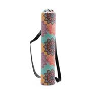 XUCZHAI Woman Yoga Bag Yoga Mat Bag Men Sports Mat Bag Printed Canvas Drawstring Yoga Bag Outdoor Pilates Fashion Fitness Bag(DEEP BLUE)