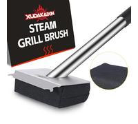 XUDAKAIXIN Grill Brush Bristle Free,Unique Aramid Fiber Twill Pad Perfect for Any Grill/Flat Tops Griddles, BBQ Replaceable Scraper Cleaning Head, Gifts for Men Dad Husband