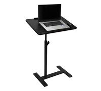 XUDREZ Adjustable C Shaped Side Table, Top Tilting Laptop Stand Tray Tables, End Table for Living Room Bedroom Sofa Bathtub Bedside Nursing（Black Color）