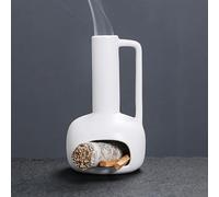 XUDREZ Ceramic Palo Santo Holder, Sage Smudge Stick Holder, Incense Cone Burner, Incense Cone Bowl for Meditation and Aromatherapy Courses (White)