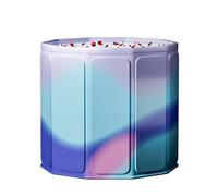 XUDREZ Foldable Bath Tub Ice Bath or Hot Tub 80 cm for Adults Children, Tin Bath Portable Sauna Bubble Bath Convenient Stand-Alone Bath, Better Thermostatic Effect Suitable for Home Punk Blue L
