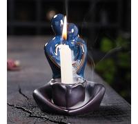 XUDREZ Handmade Backflow Incense Cute Ceramic Burner Waterfall Incense Holders Home Fragrance Craft Embrace Shaped