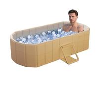 XUDREZ Ice Bath and Hot Bath Portable 2 People Folding Bathtub Thickened Insulation Compartment, Freestanding Foldable Without Lid, Folding Bath for Adults Children Ice and Hot Bath 1.5 M / 4.92 Ft