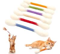XUDUOO 6PCS Cotton Swabs Q Tips Cat Toys with Catnip, Kitten Chew Sticks For Indoor Boredom, Interactive Felt Kitten Chew Sticks, Cat Toys for Exercise Play Anxietys Digestive Aid