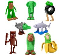 XUDUOO 8PCS Italian Brainrot Action Figures Set, Tung Tung Tung Sahur Figures, Tralalero Tralala Desk Toys, Funny Collectible Figures Creative Shark Monkey Decorations Gifts for Kids
