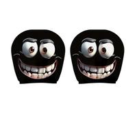 XUDUOO Car Headrest Covers, 2PCS Fun Car Accessories, Halloween Headrest Cover Automobile Interior Decor, Washable Elastic Head Rest Cover, Spoof Car Seat Headgear for Man & Women