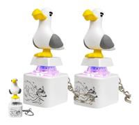 XUDUOO Seagull Mine Sound Button Keychain, LED Fidget Clicker with Real Sound, Rechargeable Keyboard Clicker for Stress Relief, Funny Interactive Toy, Portable Gift for Adults