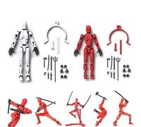 XUDUOO T13 Action Figure Set, 2PCS Magnetic 3D Printed Toys, Titan 13 Action Figures, Desktop Decorations, DIY Pose Smooth Joints Robot Model Teen Titans Toys Child Gift