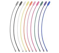 Xuduvay 50Pcs Metal Wire Keychains, 6" Wire Key Rings Kit, 304 Stainless Steel 1.5mm Colored Coated Keychains Cable Loops Connecter for Hiking Luggage ID Tags