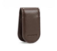 Xuduvay Magnetic Money Clip for Men - Leather with Strong Magnet - Holds 1-15 Notes & Cards Securely - Lightweight, Portable, High Quality Money Clip for Pocket, Mocha brown, standard, Modern