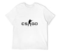 XUE BAN Men's Csgo White Tshirt Counter Strike Global Offensive White Tshirt Size S