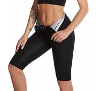 XUEBIN Women's Short Sweat Pants For Losing Weight - Sauna Suits Shorts, Sauna Sports Trousers Ideal For A Flat Stomach, Fine Thighs And Strengthened Sauna Suit(Five-Divided,L)