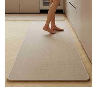 XUEHMIN Doormat Rubber Backing 120x130cm Khaki | Traditional Low Profile Floor Mat Super Absorbent And Non-Slip For Kitchen, Bedroom, Laundry, Bath