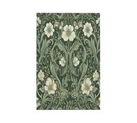 Xuejiaku Decorative Light Switch Plate Covers Vintage William Morris Green Vine White Flowers 1 Gang No Device Single Blank Outlet Covers Wall Plate Light Switch Cover Plate for Home Decor