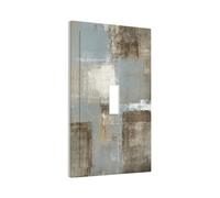Xuejiaku Light Switch Cover Plate Grey and Brown Abstract Art Oil Painting 1 Gang Wall Plate Cover Single Toggle Outlet Covers Decorative Electrical Switch Plate Covers for Bathroom Bedroom Decor