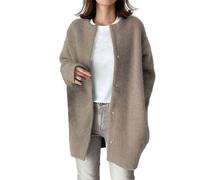 XUEJIANN Didriksons Women's Fleece Jacket - Cardigan Women's Long Medium Length Wool Coat Rain Jackets Coat Straight Korean Down Jacket Lightweight Vaude Winter Jacket Warm Lined Winter Coat Elegant,