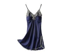 XUEJIANN Satin Nightdress For Women Satin Nightgown For Women Plus Size Silk Nightdresses Short Sexy Nightwear Silk Pjs Set Plus Size Nightgown & Nightshirt Sexy Dress V Neck Nightdress