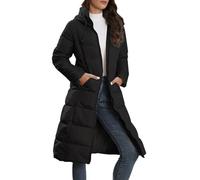 XUEJIANN Women's Long Winter Coat - Down Jacket Women's Warm Lightweight Quilted Coat Feather Light Down Jacket Long Puffer Jacket with Hood Lined Outdoor Jackets for Waterproof Jacket Transition