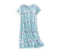 XUEJIANN Womens Summer Nighties Cotton Womens Nightshirts Short Length | T Shirts Uk Lounge Wear Nightdresses Plus Size Night Shirts Shorts Pyjamas Sets Oversized T Shirts Sleeping Sleepshirt