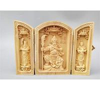 xuejuanshop Feng Shui Guan Yu Statue Chinese wood carving Guan gong statue Feng Shui Decoration