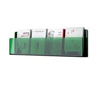XUELOMZ book shelves, Transparent Magazine Holder Rack Acrylic - Office Decor Home Living Room Magazine Rack, Wall Mount Brochure Display Stand, 40/80/100/120 Cm(Green,40cm(15 3/