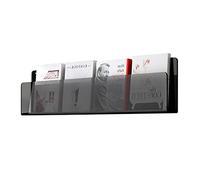 XUELOMZ book shelves, Transparent Magazine Holder Rack Acrylic - Office Decor Home Living Room Magazine Rack, Wall Mount Brochure Display Stand, 40/80/100/120 Cm(Dark Gray,80cm(3