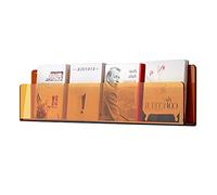 XUELOMZ book shelves, Transparent Magazine Holder Rack Acrylic - Office Decor Home Living Room Magazine Rack, Wall Mount Brochure Display Stand, 40/80/100/120 Cm(Orange,60cm(23 5