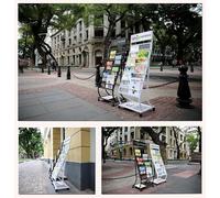 XUELOMZ Metal Floor Standing Magazine Rack, Sturdy And Durable, Multifunctional Storage, Suitable For A Variety Of Scenes(Schwarz)