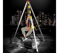 XUELOMZ Rescue Tripod Lifting Rescue Equipment, Confined Space Tripod Kit 2600lbs, Heavy Duty Tripod Rescue System with Self-Lock Device, Lifting and Rescue Equipment for Working