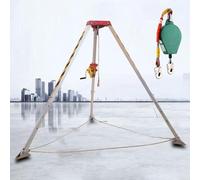 XUELOMZ Rescue Tripod Lifting Rescue Equipment, Fall Arrest Kits Confined Space Rescue Tripod Kit, Fall Protection Sewer Rescue Tripod with Anti-Dropping Device, Emergency Rescue
