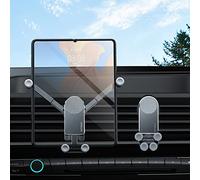 Xuenair Amazing Universal Aluminum,Vent Samsung Z Fold 3 Car Mount for Galaxy Z Fold 4 3 2[Without CASE] S21 S20 iPhone 13 pro max 4.7-8in Phones-Black