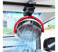 xuenair Battery Powered Clip On Fan for Car Visor Back Seat Roof Handles, Portable Car Fan Rechargeable for SUV Van RV Pickup Truck Camping Desk Bed Stroller Baby Crib, Quiet 360 Rotation