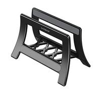 xuenair Cutting Board Holder, Cutting Board Rack Chopping Board Holder, Auto Width Adjustable Cutting Board Holder Stand for Countertop Counter Kitchen Cabinet pot lid holders (Black)
